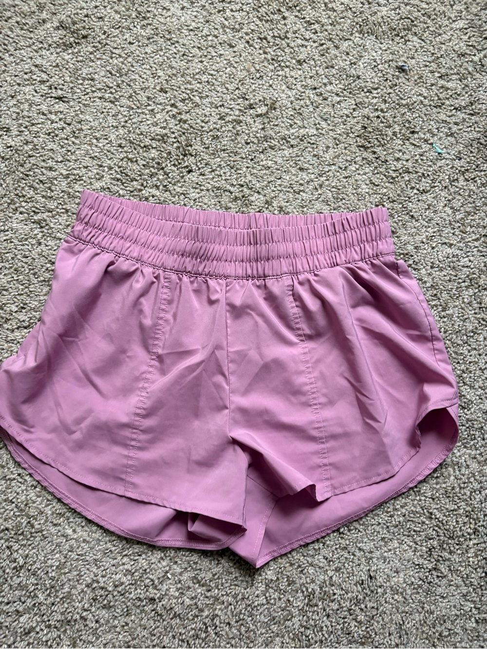 Women’s Pink Elastic Waist Running Shorts